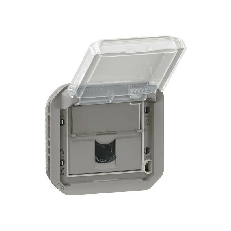 Prise RJ45 catégorie 6 ftp Plexo composable gris (069569L)