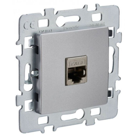Prise RJ45 Di-Line Encastrée Argent - INVENTIV'