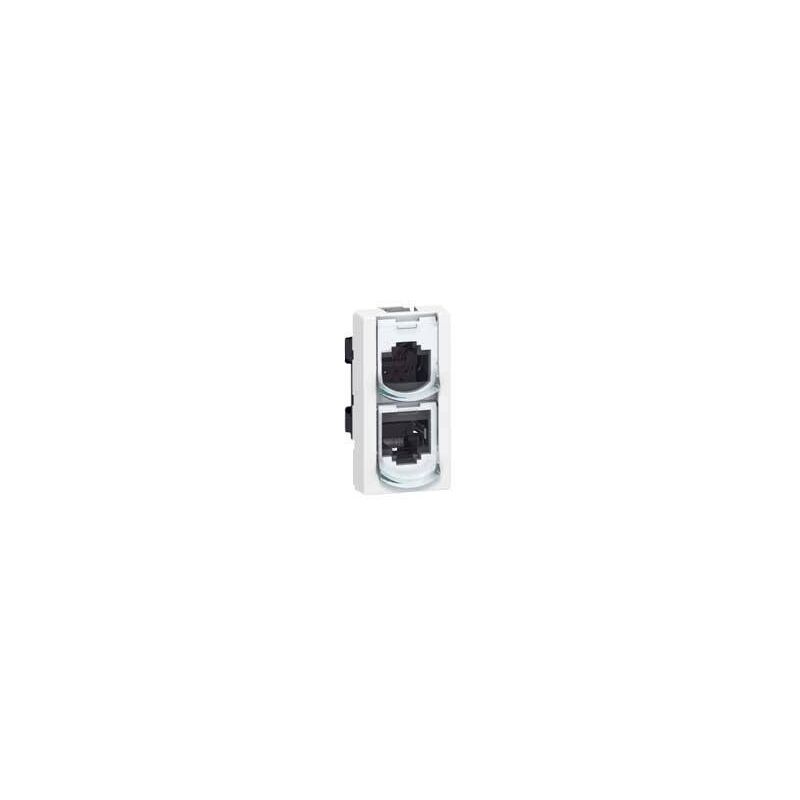 Legrand - prise RJ45 doubleur tel / tel utp 1 module mosaic 076535