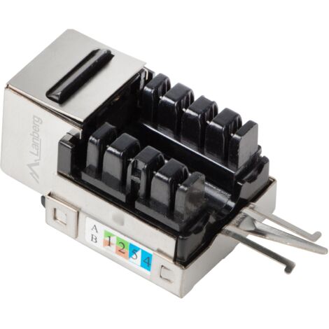 Prise RJ45 du module Keystone Lanberg - LSA FTP cat.6 à 90° pour boîtier de montage