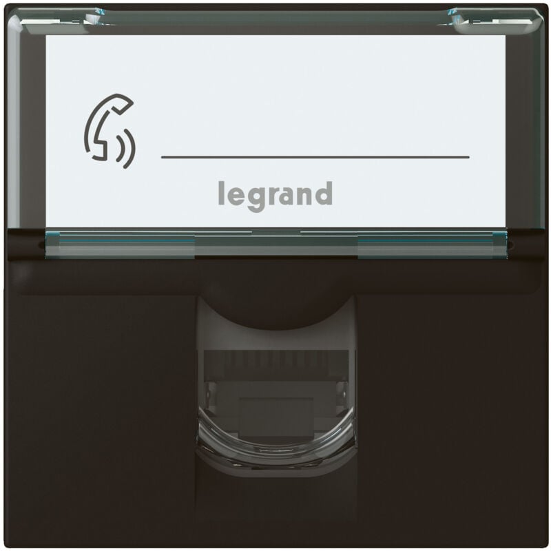 Legrand - Prise RJ45 multimédia Mosaic catégorie6 f/utp 2 modules - Noir mat