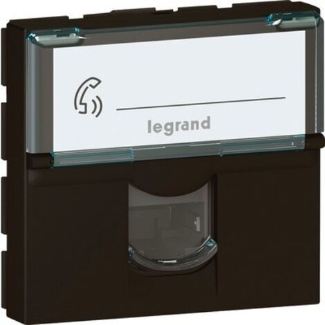 Prise RJ45 mosaïque 2 modules noir M
