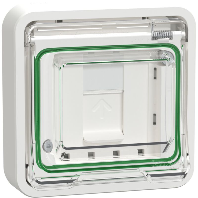 Prise rj45 - cat6a - stp - blanc - mureva Schneider Electric mur39038