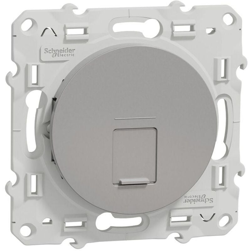 Schneider Odace Prise Rj45 Grade 1 Catégorie 6 Aluminium - S530475
