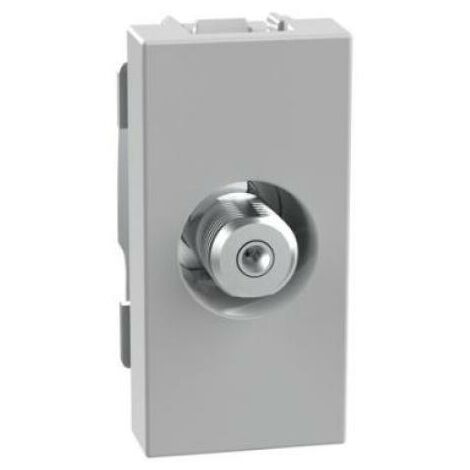 Prise satellite bticino matixgo type f 1 module gris - jg4202f