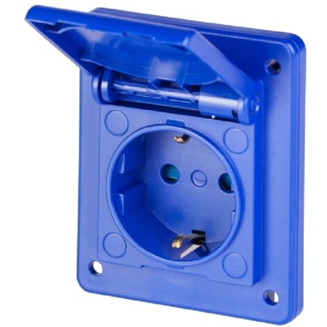 Prise Schuko avec Couvercle SCAME 574062 Bleu