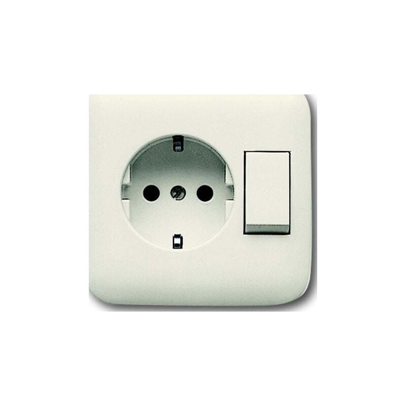 Busch-jaeger 4310/6EUJ-212 schuko-steckdose mit wippschalter, CREMEWEIß, duro 2000 si 1611-0-0102