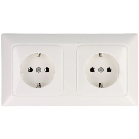 Prise Schuko Creo™ double ultra blanc
