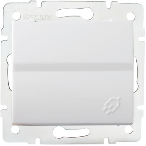 Prise Schuko Encastrée - IP44 - Volet Protecteur - ABS Ignifugé - Blanc