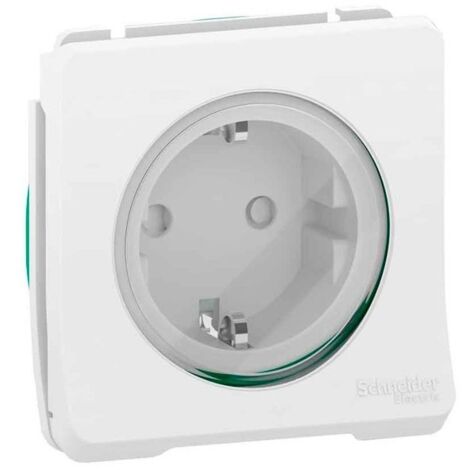 Prise schuko Schneider 2P+T 2P+T Serie Mureva Styl  Blanc