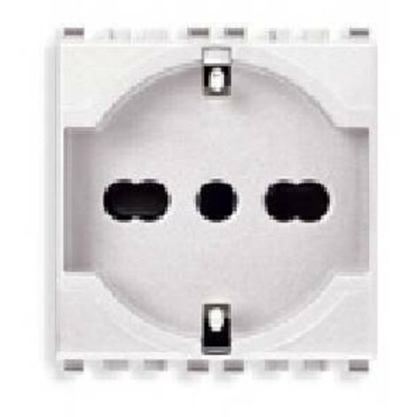 Prise schuko universelle Vimar Eikon blanc 2+E 10/16A 20210.B