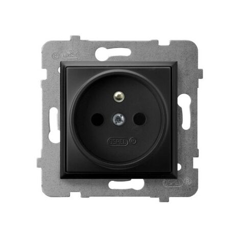 Prise simple 2P+T 16A 250V IP20 bornes à vis Ospel Aria