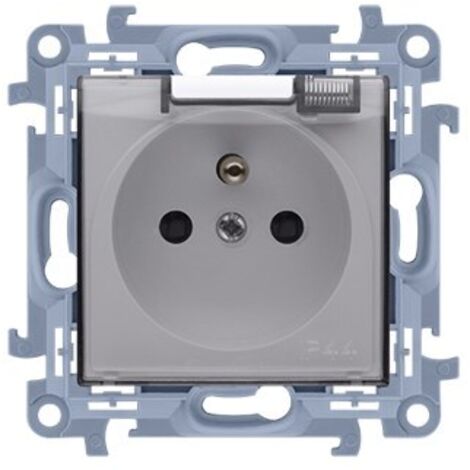 Prise simple avec mise à la terre IP44 blanche Simon 10 CGZ1BU.01/11A Kontakt-Simon