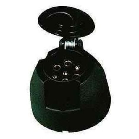 Prise socle 7 broches en plastique pour remorque – Compatible 12V – Plots en laiton pour connexion fiable – Durabilité accrue