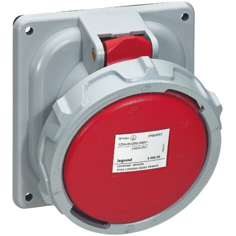 Prise socle fixe P17 IP66/67 125A 380V à 415V 3P+N+T LEGRAND 555689