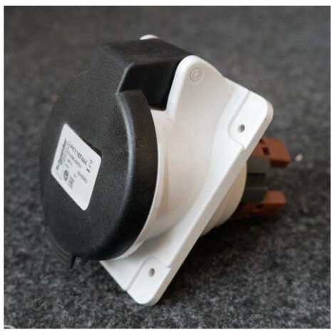 Prise socle industrielle coudée 3P+T 16 A 480-500V connexion rapide IP44 PratiKa Schneider