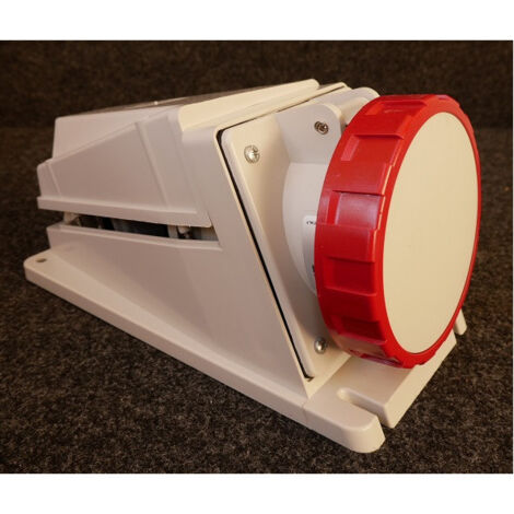 Prise socle saillie 3P+N+T 63A femelle 346-415V 50/60Hz rouge entrée métrique 6h étanche IP66/67 OPTIMA