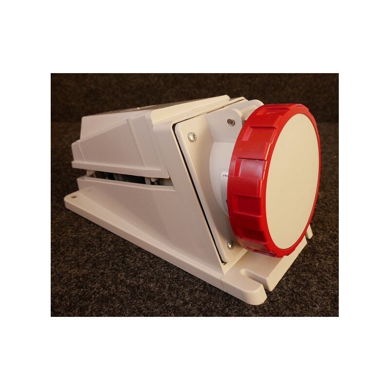 Prise socle saillie 3P+N+T 63A femelle 346-415V 50/60Hz rouge entrée métrique 6h étanche IP66/67 optima