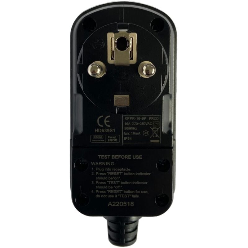 Prise pour spa gonflable pour spa Ospazia et autres marques - Couleur : Noir