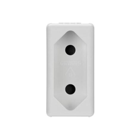 PRISE - STANDARD ISRAÉLIEN 2P 10A SY/WT GEWISS GW20320