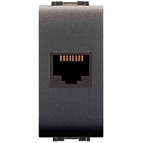 Prise tA lA phonique Mylife 4084 A lectrocanaux prise RJ11 6/4 compatible Btcino