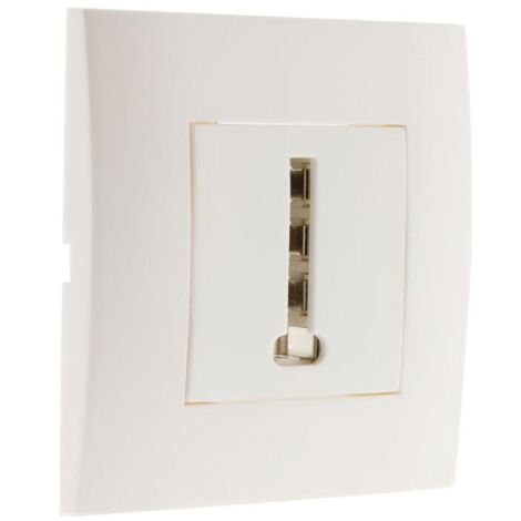 Prise téléphone Simplea 8 plots - blanc - Zenitech