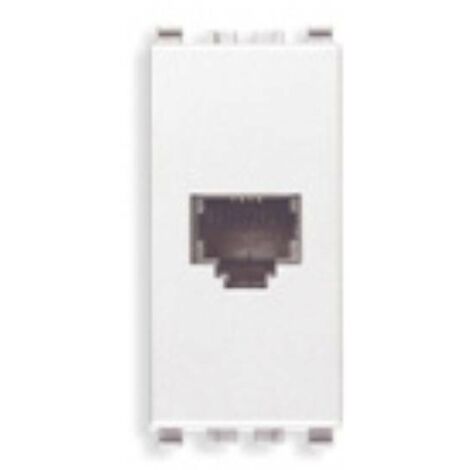 Prise téléphonique Vimar Eikon blanc RJ11 20320.B