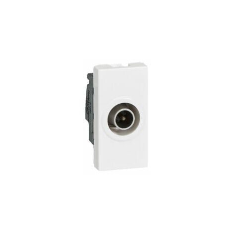 Prise télévision 1 module - Diamètre 9,52mm - Mosaic - Blanc - 078793 - Legrand