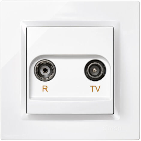 Prise Télévision Blanche Avec Cadre