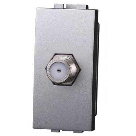 Prise télévision TV satellite type-F à vis compatible Bticino Livinglight couleur tech