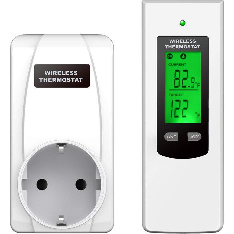 Jusch - Prise thermostatique avec télécommande, 3680W, 16V, blanche