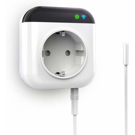 Prise thermostatique WiFi programmable avec capteur, Prise de contrôle numérique WiFi avec application