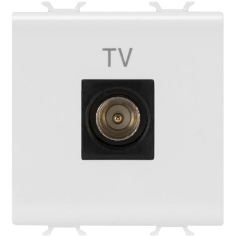 PRISE TV 2M DIR.CONN.MALE.9,5 BLANC SAT. GEWISS GW15367