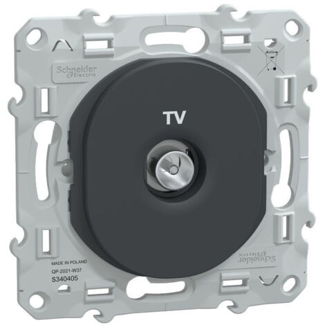 prise - tv - anthracite - schneider electric s340405