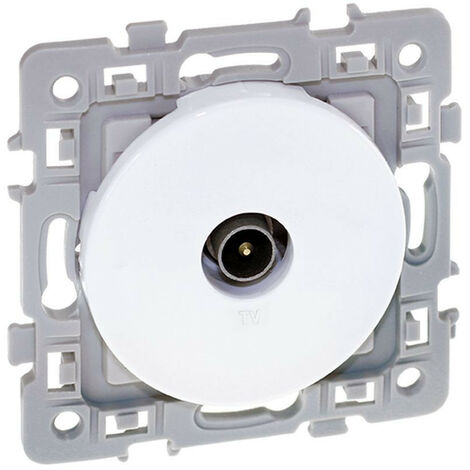 Prise TV simple blanche