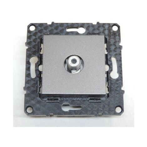 Prise TV encastré magnesium sortie connecteur F à vis sans plaque Espace evolution ARNOULD 64271