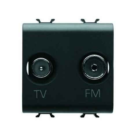 PRISE TV+FM 2M NOIRE GEWISS GW12381