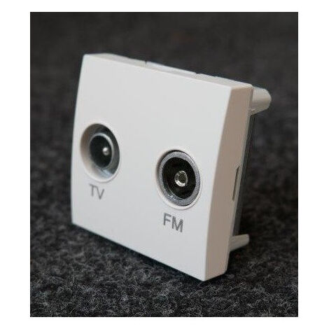 Prise TV-FM derivation blanc 9010 mécanisme 45x45mm sans support ni plaque ALTIRA