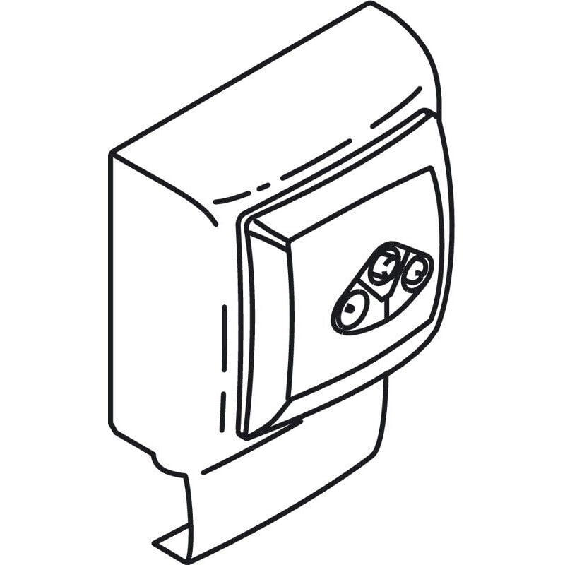 Prise tv-fm-sat blanc cadre saillie pour moulure Keva hauteur 15mm Planet Wattohm