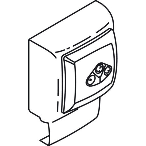 Prise TV-FM-SAT blanc cadre saillie pour moulure Keva hauteur 15mm Planet Wattohm