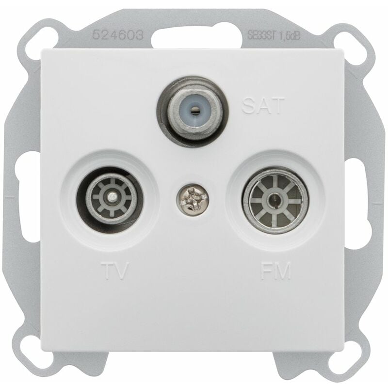 Prise tv fm sat blanc Siemens delta viva Siemens
