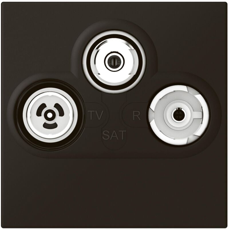 Legrand - Prise tv-r-sat Mosaic fm et dab+ 2 modules noir mat 079186L