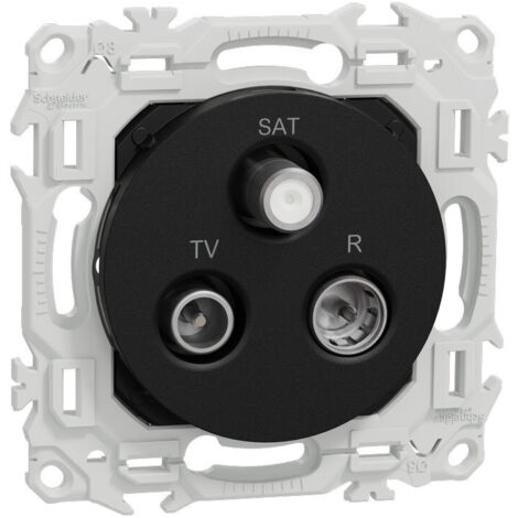 Prise TV/FM/SAT noire Odace (S940461)