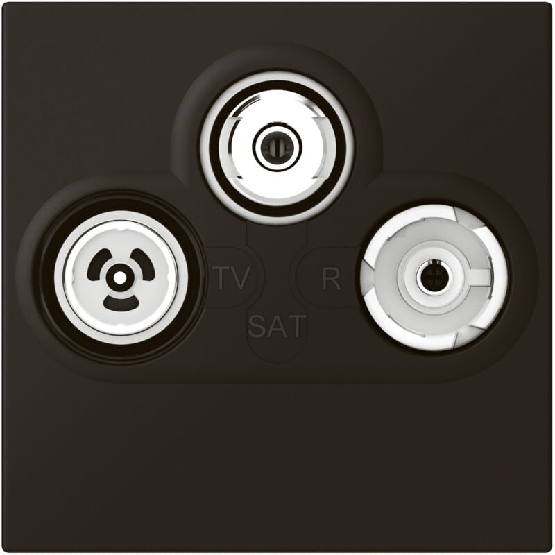 Prise tv-r-sat dab+ Mosaic 2 modules - Noir mat - Legrand