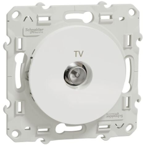 SCHNEIDER ELECTRIC prise tv odace ‚a vis blanc