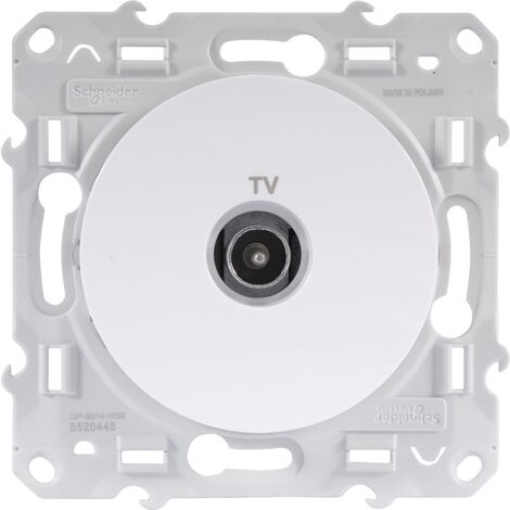 SCHNEIDER ELECTRIC Odace S520445 Odace - prise TV simple - blanc