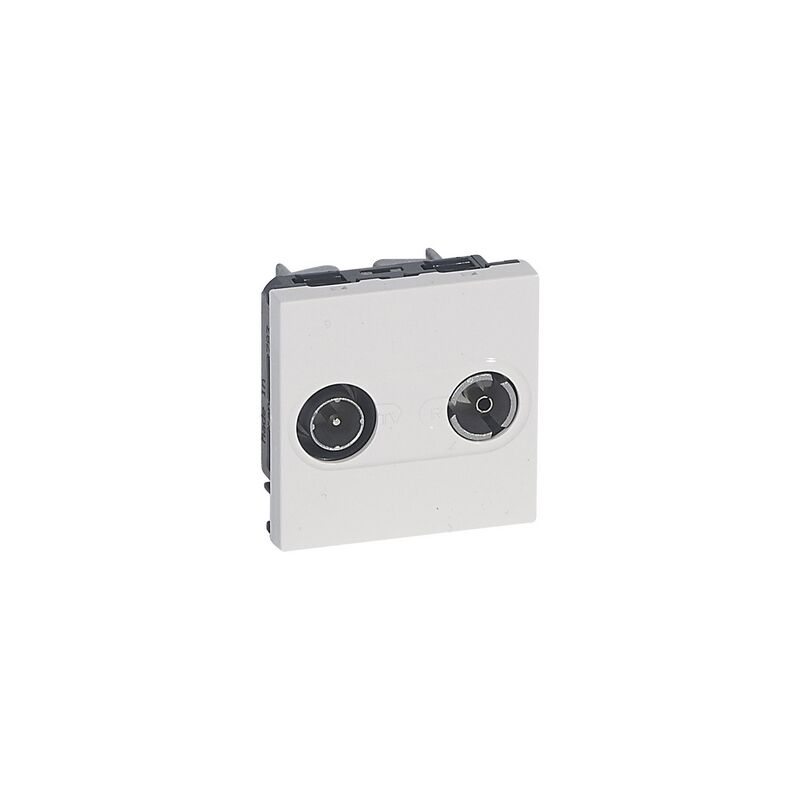 LEGRAND Prise TV-R Mosaic - C&acirc;blage &eacute;toile - 2 modules - Blanc