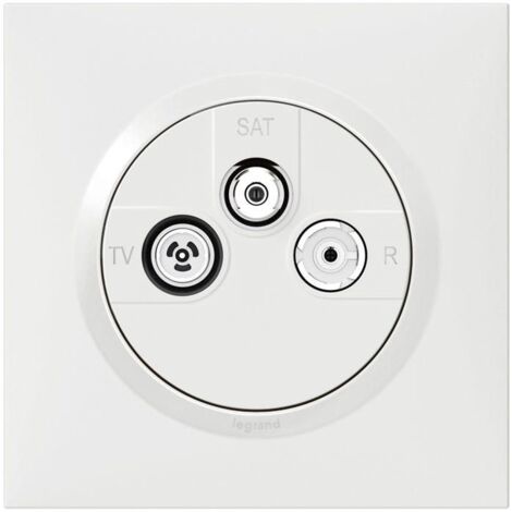 Prise TV-R-SAT Dooxie one Complet Blanc
