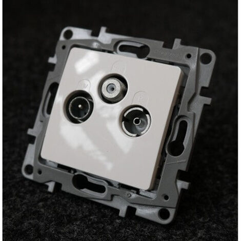 Prise TV-R-SAT étoile blindée Legrand Niloe Finition: Blanc