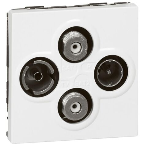 Prise TV R SAT SAT Mosaic 2 modules blanc (078794)